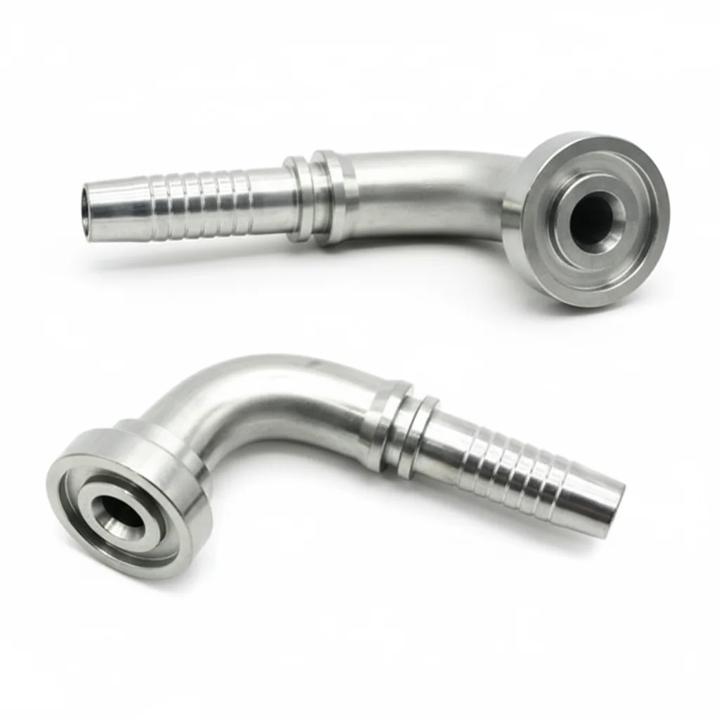 سرشیلنگ کاترپیلاری خم کلاس 3000 | SAE FLANGE 3000 Elbow90° – SAE J518