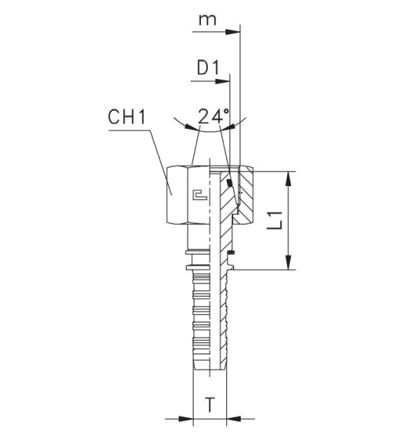 مهره دنباله آلمانی متریک راست | Metric Swivel Nut