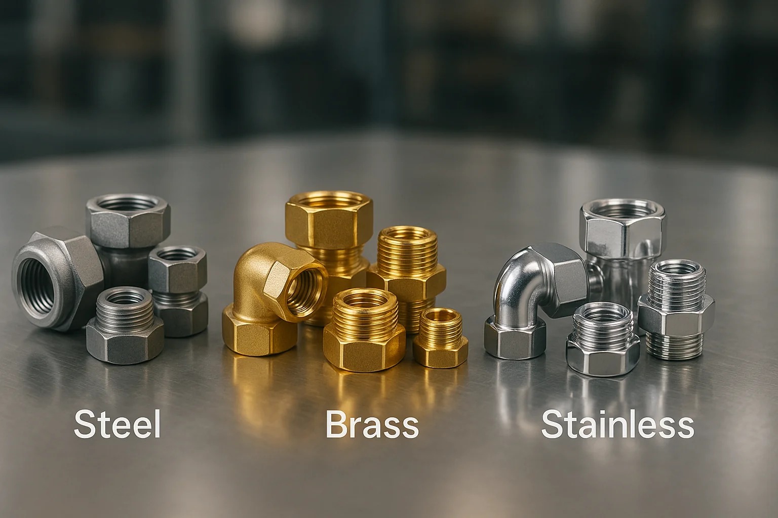 مقایسه اتصالات فلزی: فولاد، برنج یا استیل؟ | راهنمای انتخاب