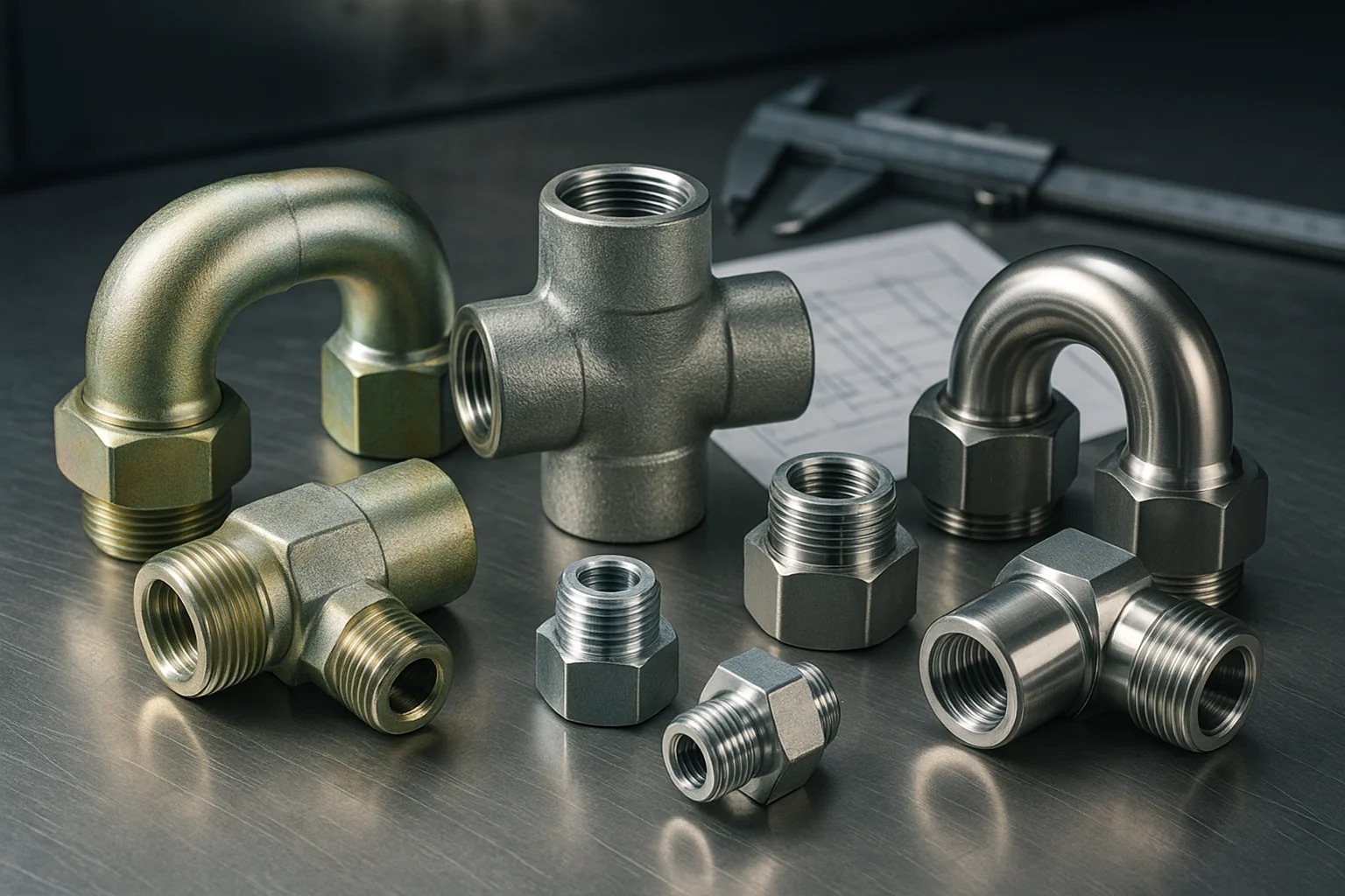 اتصالات فولادی هیدرولیک | انواع، استانداردها و پوشش | پارس هیدرولیک