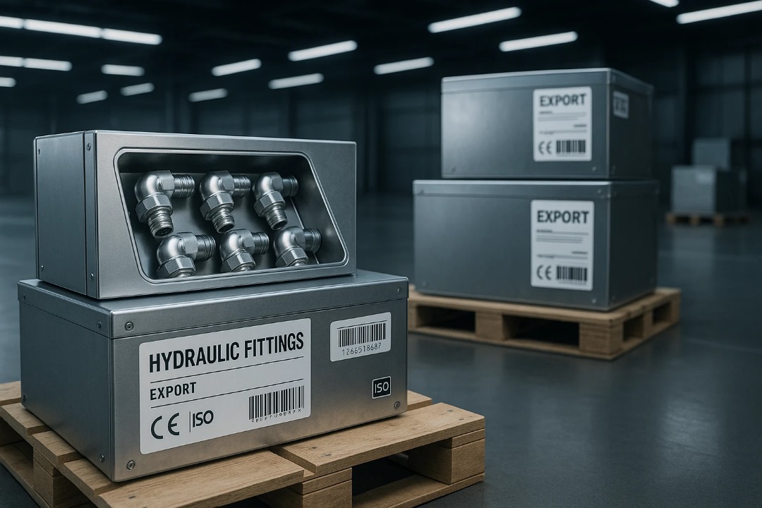 استانداردهای بسته‌بندی و برچسب‌گذاری در صادرات اتصالات هیدرولیک