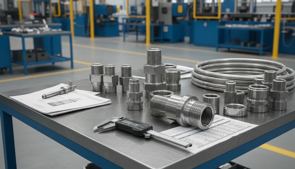 آموزش تشخیص و انتخاب صحیح رزوه در اتصالات هیدرولیک با ابزارهای اندازه‌گیری