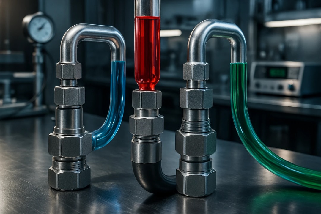 بررسی سازگاری شیمیایی سیالات با متریال اتصالات هیدرولیک